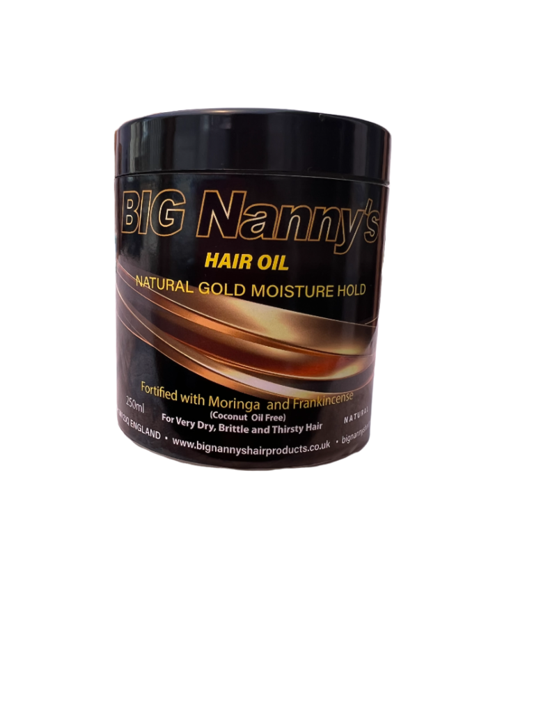 Natural Gold Moisture Hold – Fortified with Moringa and Frankincense (Coconut Oil Free)